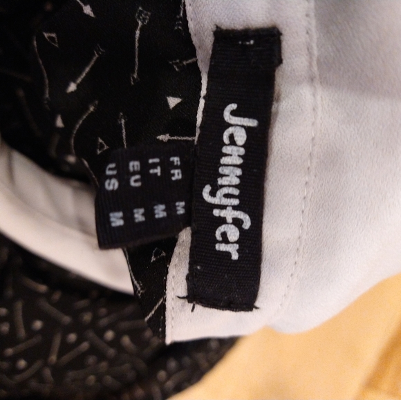 M Jennyfer black sleeveless white collared blouse French - Picture 6 of 7